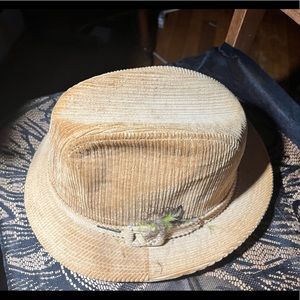 Vintage Stetson Corduroy Fedora Sz 7.5 (1960s)